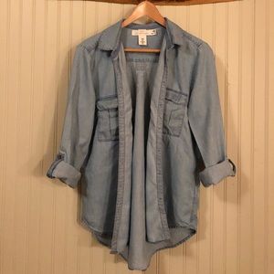 Light denim button up